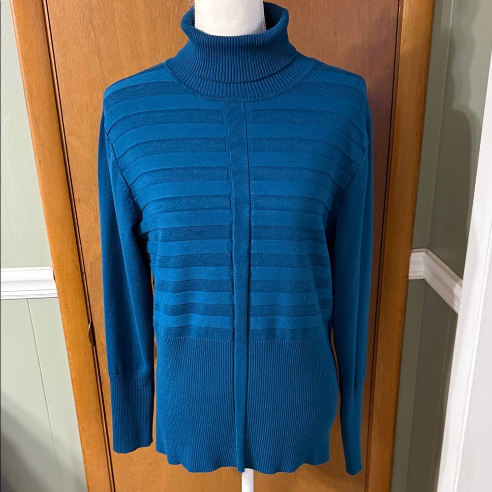 Isela Women's Teal Turtleneck Sweater